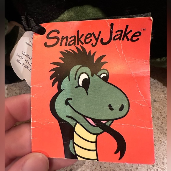 Snakey Jake By Aurora World inc. 2002 W/Original Tags. Shaker In Tail~ 34”L VTG - Picture 2 of 16